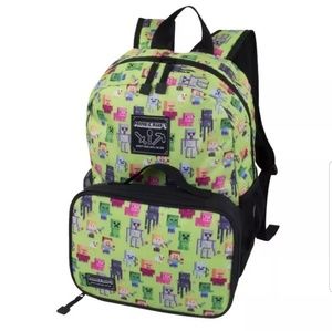 Minecraft Sprites Backpack w/Lunch Bag
